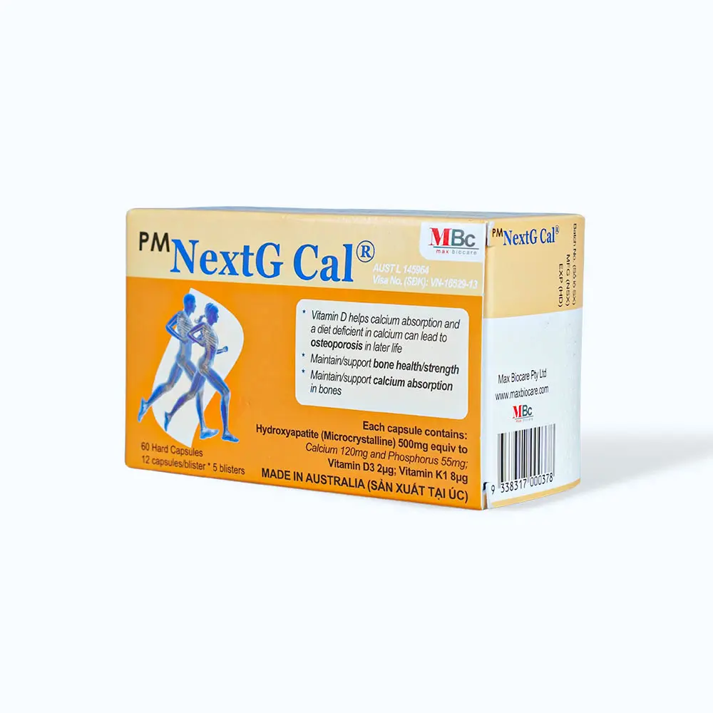 Thuốc PM NextG Cal Probiotec bổ sung canxi, điều trị loãng xương